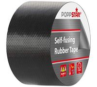POPPSTAR 1x Self-fusing Universal Insulating Tape, Sealing Tape, LxWxH 5m x 50mm x 0.76mm, Black