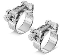 Poppstar 2 Pieces T-Bolt Hose Clamps Stainless Steel Clamping Width 36-39mm, Width 20mm, W4