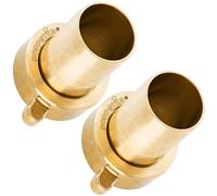 Poppstar 2X Hose Connector ID 1 inch Brass (incl. Union Nut with Flat Gasket) on Hose Nozzle 1 inch (25mm)