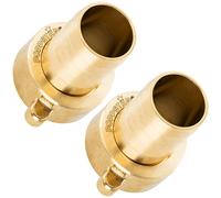 Poppstar 2X Hose Connector ID 3/4 Inch Brass (incl. Union Nut with Flat Sealing) on Hose Nozzle 3/4 Inch (19 mm)
