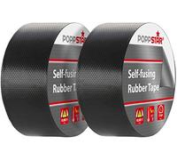 POPPSTAR 2x Self-fusing Universal Insulating Tape, Sealing Tape, LxWxH 10m x 50mm x 0.76mm, Black