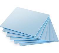 Poppstar 6x Thermal Pad 50x50 mm with 6 W/mk Thermal Conductivity (3 sizes (2x each): 0.5 mm / 1 mm / 1.5 mm) Colour Blue