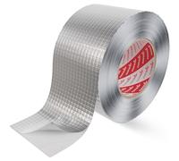 POPPSTAR Aluminium Tape Self-adhesive with Glass Fibre (50m x 72mm) for Pipework & Insulation, Heat-resistant & Damp-proof Aluminium Foil Tape