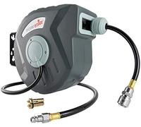 Poppstar Automatic Compressed air Hose Reel (Length 10m + 1m, Inner Diameter 5/16" (8x12mm), 1/4" BSPT Connector), Retractable auto Rewind Tool for Compressed air Hose