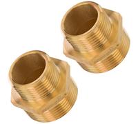 Poppstar Brass Reducing Nipple External Thread 1 Inch to 3/4 Inch, with Hexagon