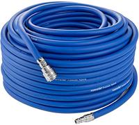 Poppstar Compressed air line Hose 50 m (Hybrid PVC Polymer, Euro Standard Quick couplings, up to 300 PSI), Compressor 3/8" air Hose, Blue