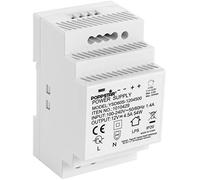 Poppstar DIN Rail Power Supply output 12 V DC 4.5 A 54 W (input 100-240 V AC 50/60 Hz) dinrail transformer 52.5 * 90 * 58mm, white