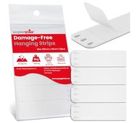 Poppstar Double Sided Hanging Strips Waterproof (65mm x 19mm) Extra Strong Adhesive Strips for Shower, Bathroom, Kitchen (removable without a trace, 12 pieces)