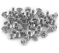 Poppstar Hard Drive Screws for 2.5 Inch Hard Drives, M3x5mm, Silver, 50pc PC Screw Set for Hard Drive Mounting