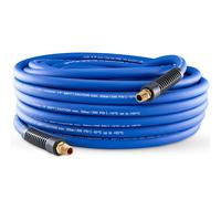 Poppstar PVC Hybrid Air Pressure Hose 30m, ID 9.2mm, Brass Ferrule 1/4" AG, 20 bar, Blue