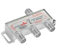 Poppstar Satellite Splitter Switch 3-way (analog/digital/BK/unicable/HD/4K compatible) for TV, Satellite, Television, Radio, LNB