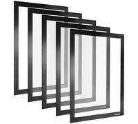 POPPSTAR self-adhesive magnetic frame A4 with magnetic closure, black, 5 pieces