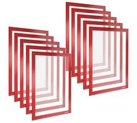 POPPSTAR self-adhesive magnetic frame A4 with magnetic closure, red, 5 pieces