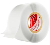 POPPSTAR Self-Fusing Silicone Band, Silicone Tape, 3m x 25mm, Sealing & Insulating Strip (water-tight, air-tight), transparent, 1 Roll