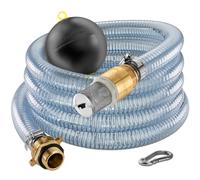 Poppstar Suction Hose 1" 4 m with Floating Ball 6", Coupling ID 25mm/OD 33mm, Carabiner 5x50mm, Blue