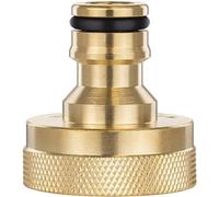 Poppstar Tap Connector with 1-inch Internal Thread (30 mm) and Push-fit Coupling for Garden Hose (Compatible with Gardena Push-fit System), 1 piece