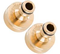Poppstar Tap Connector with 1-inch Internal Thread (30 mm) and Push-fit Coupling for Garden Hose (Compatible with Gardena Push-fit System), 2 Pieces
