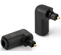 POPPSTAR Toslink right-angle plug 90° angled (female to male), S/PDIF, 2 pieces