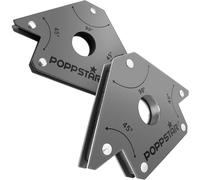 Poppstar Welding magnet (welding angle holding force 22.6 kg - 45/90/135°), 2 pieces, grey