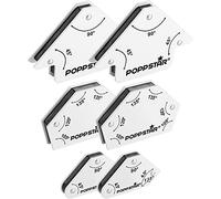 Poppstar Welding magnet (welding angle holding force 2x 4 kg - 45/90/135°, 2x 11.3 kg - 30/45/60/75/90/135°, 2x 11.3 kg - 45/90/135°), set of 6, white