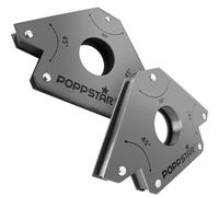Poppstar Welding magnet (welding angle holding force 34 kg - 45/90/135°), 2 pieces, grey