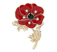 Poppy Badge and Pins 2025, Red Poppy Flower Brooch, Remembrance Sunday Day Lapel Pins, Poppies Brooches for Women UK, Lest We Forget Poppies Brooches, Peace Pin, Veterans Day Memorial Days Gift Unisex