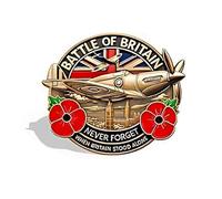 Poppy Badges and Pins 2025,Maslasee Pins Badges Spitfire Enamel Brooch for Remembrance Day,British Legion Poppy Pin Badges, Battle of Britain Commemorative Gifts, Never Forget Poppies