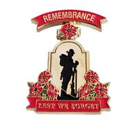 Poppy Badges and Pins Brooch Remembrance Day Decorations Veterans Memorial WW1 Military Badge Lest We Forget (1pc)