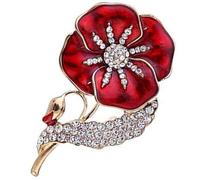 Poppy Badges And Pins, Remembrance Day Poppy Badge, Lest We Forget Poppy Brooch Gift for Women Men