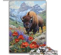 Poppy Bison JigsawPuzzle 2000 Pieces for Adults, Fun Games Every Piece Is Unique - Challenging Family Fun Game (70x100cm)