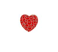 Poppy brooch Princess Kate of the United Kingdom red oil-drip rhinestone brooch corsage badge British Memorial Day souvenir memorial corsage poppy brooch(ALXZ040-A)