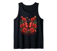 Poppy Butterfly Summer Spring Tank Top