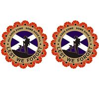 Poppy Car Sticker with Soldier, Wreath and Scotland Flag - Also ideal for scooters, laptops, mobiles, etc (Small)