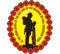 POPPY CAR WINDOW STICKER "WE WILL REMEMBER THEM"
