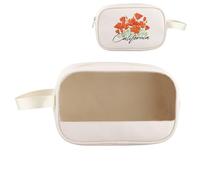 Poppy Cosmetic Bag California Makeup Bag California State Gift American Poppy Gift (California Bag)
