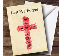 Poppy Cross Personalised Remembrance Day Card - Personalised Remembrance Day Card, For Army Soldier, Veteran, Thank You For Your Service