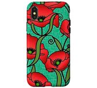 Poppy Elegance, Blossom of Remembrance, Vintage Poppy , Case for iPhone X/XS