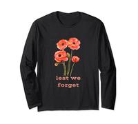 Poppy Elegance, Lest We Forget Vintage Poppy, Radiant Poppy Long Sleeve T-Shirt