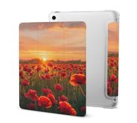 Poppy Field at Sunset Tablet Case with Pencil Holder Protective Cover Design Compatible for IPAD 2020 AIR 4 （10.9in）