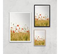 Poppy Fields Giclee Art Print - A2 - Wooden Frame