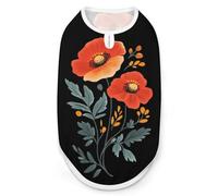 Poppy Flower Cute Cute Pet Supplies Soft Dog Sweaters Printing for Dogs Puppy Cats 2XL