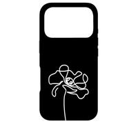 Poppy flower drawing Line art Case for iPhone 17 Pro