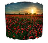 Poppy Flower Floral Lampshade For A Table Lamp In 3 Sizes - Free Personalisation