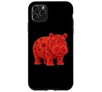 Poppy Flower Hippo Flower Gardening Floral Hippopotamus Case for iPhone 11 Pro Max