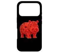 Poppy Flower Hippo Flower Gardening Floral Hippopotamus Case for iPhone 17 Pro