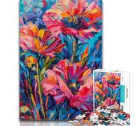 Poppy Flower Oil Painting Jigsaw Puzzles for Adults Teenagers Jigsaws Puzzle,Challenging Game And Family Play for Is Ideal As A Gift for The Whole Family 38x26cm
