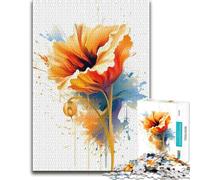 Poppy Flower Paper Jigsaw Puzzle 1000pcs (38x26cm) for Adults | Jigsaw challenge for adults around the table for calm focus.