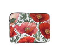 Poppy flower pattern Art Print Laptop Sleeve 12 inch, Ultra-Thin Computer Bag Notebook Computer Tablet Laptop Bag for Office Daily Commute