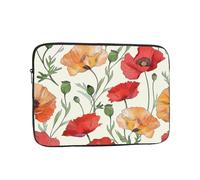 Poppy flower pattern Print Laptop Sleeve 12 inch, Ultra-Thin Computer Bag Notebook Computer Tablet Laptop Bag for Office Daily Commute