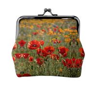 Poppy Flowers Coin Purses, Small Card Case Wallet For Men Women For Shopping And Casual Outings, Black, One Size, Art Deco